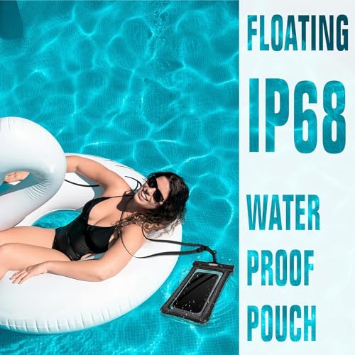 IPX8 Floating Waterproof Phone Pouch 2 Pack (2 Count)
