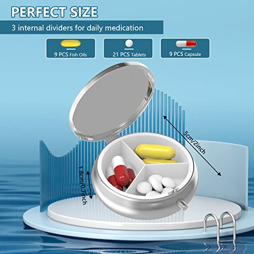 Pill Box 3 Compartment Medicine Pill Case