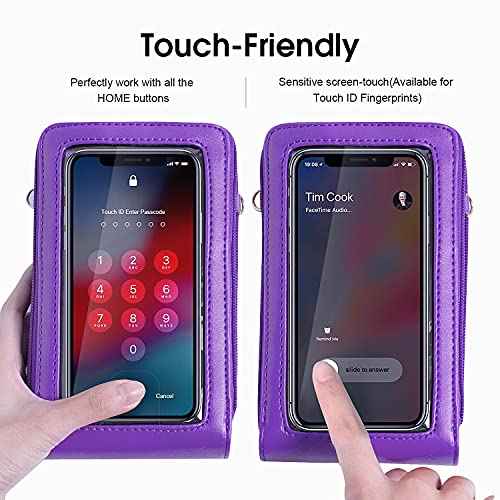 Crossbody Cellphone Purse Women Touch Screen Bag RFID Blocking Wallet Handbag Shoulder Strap