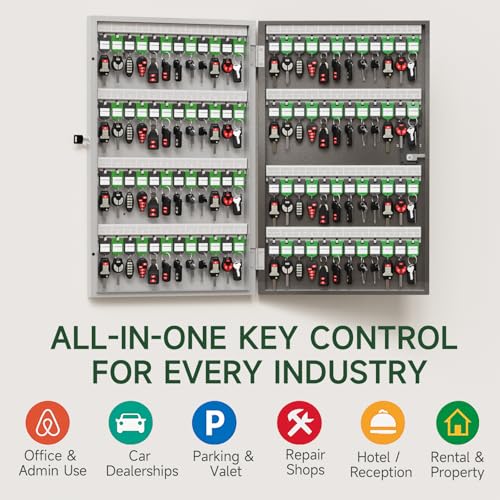96 Key Lock Box Smart Key Organier Cabinet with Keypad & App for Office