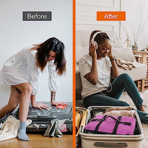 Travel Portable Hanging Shelves Closet Organizer Packing Luggage Storage with Multifunctional and Foldable Invisible Compartment