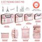 8 Set Packing Cubes for Travel Essentials (99 Count)