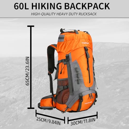 60L Hiking Backpack for Men and Women Lightweight Camping Hiking Backpack with Rain Cover Large Waterproof Travel Backpack Backpacking Pack