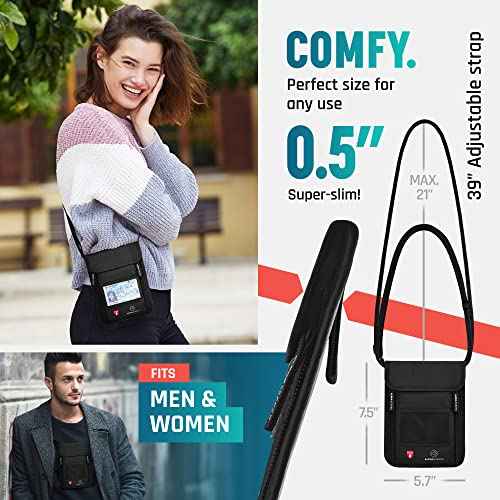 Neck Wallet Travel Pouch For Passport Holder And Documents
