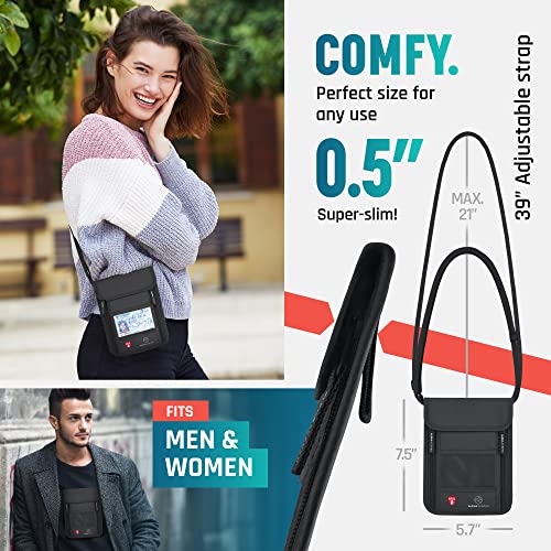 Neck Wallet Travel Pouch For Passport Holder And Documents