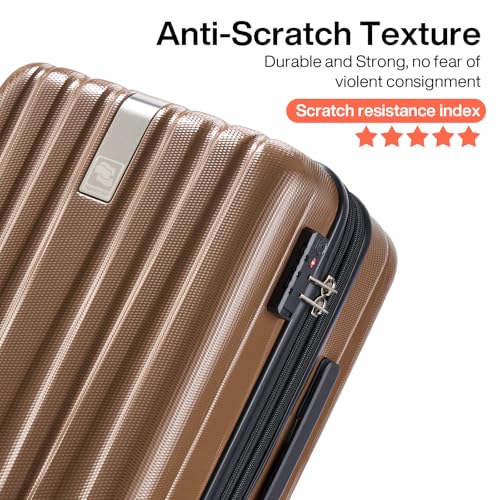 Luggage Sets 3 piece Carry On Luggage with Wheels PC Hard Shell Suitcases Lightweight Checked Tsa Luggage Extra Large Travel Suitcase Woman Men 20 (3 Count)