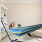 Cotton Camping Hammock Portable with Tree Straps Holds 660lbs