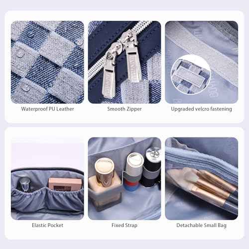 Travel Makeup Bag Cosmetic Bags for Women (3 Count)
