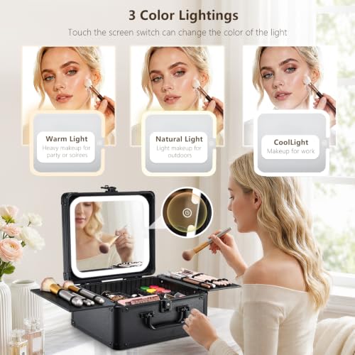 Makeup Bag with LED Mirror