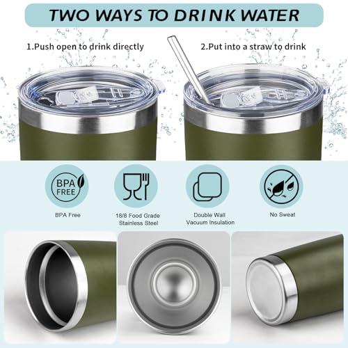 20oz Tumbler with Straw and Brush