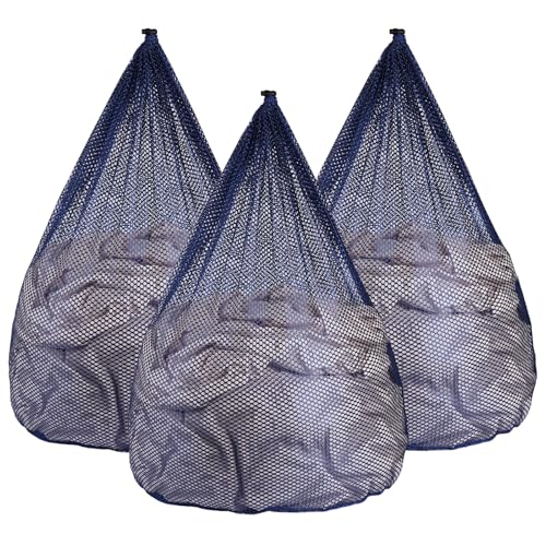 3Pcs Mesh Laundry Bags Washing Machine Mesh Wash Bags Jumbo for Delicates Clothes (3 Count)
