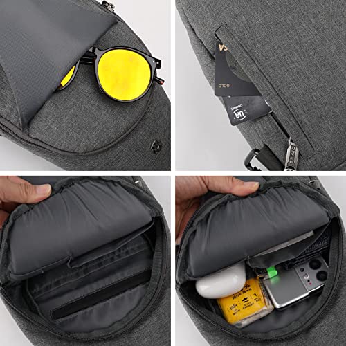 Small Crossbody Sling Backpack Anti Theft Backpack for Traveling Chest Bags for Men&Women Multipurpose Casual Daypack Hiking Shoulder Bag