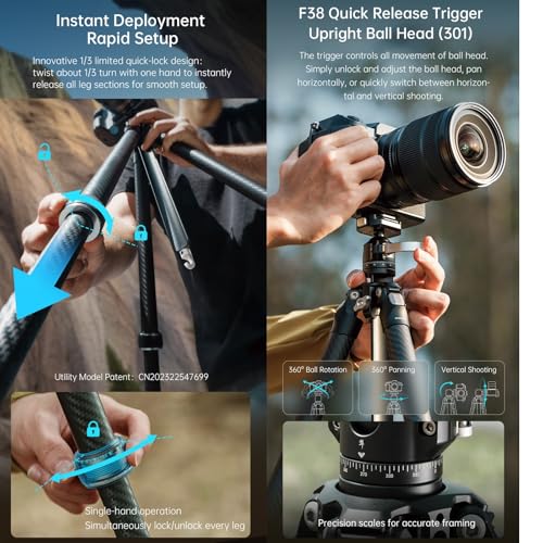 FALCAM TreeRoot F38 Quick Lock Lite Carbon Fiber Tripod with Ball Head