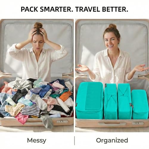 4 Piece Compression Packing Cubes for 3 (4 Count)
