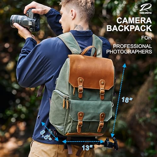 Green Camera Backpack