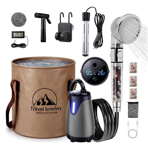 Portable Shower for Camping with Immersion Water Heater