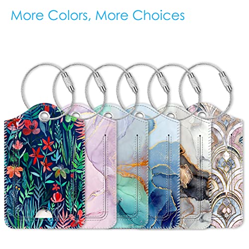Luggage Tags Privacy Cover ID Label for Travel Bag Suitcase (2 Count)