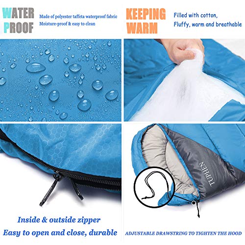 Sleeping Bags for Adults Kids Boys Girls Backpacking Hiking Camping Microfiber Liner