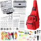 482 Pcs Fishing Sling Tackle Bag Set Fish Tackle Box Backpack Storage Fishing Gear and Equipment Included Fish Hook Remover Tool Lures Lip Gripper (482 Count)