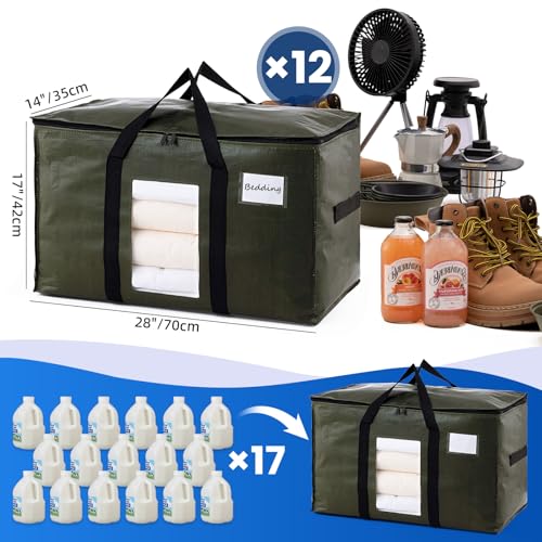 12 Pack Green Extra Large Moving Bags (12 Count)