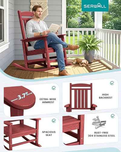 Outdoor Rocking Chair Set of 4 (4 Count)