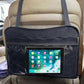 2-in-1 Kids Toddler Travel Tray & Back Seat Organizer — Foldable Waterproof Car Tray with Tablet Holder, Cup Holder, Storage Pockets for Road Trips & Airplane (Premium Blue)