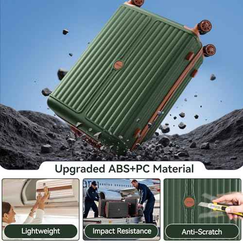 Luggage Sets 3 Piece ABS+PC Hardside (3 Count)