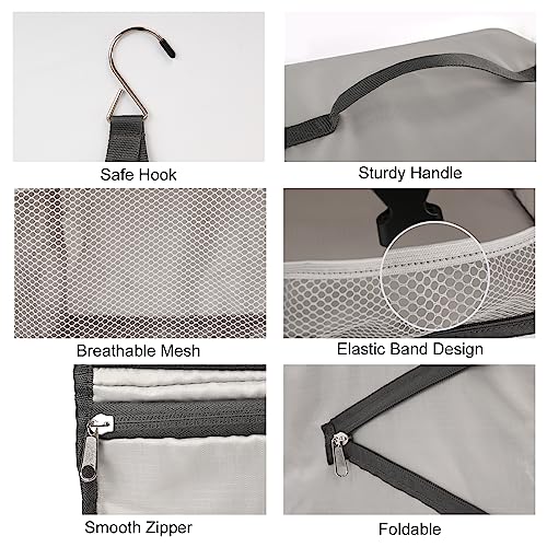 Travel Portable Hanging Shelves Closet Organizer Packing Luggage Storage with Multifunctional and Foldable Invisible Compartment