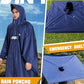 Hooded Rain Poncho for Adult Waterproof Lightweight Raincoat