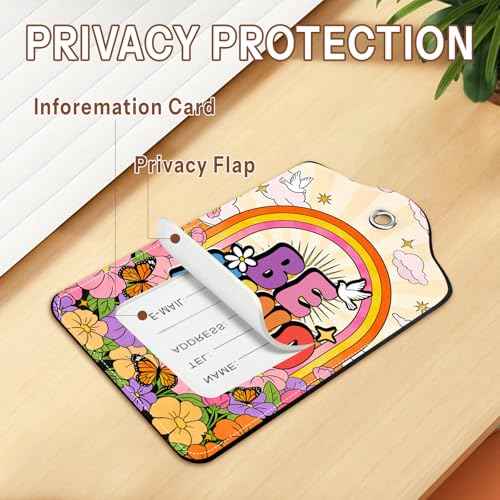 2 Pcs Rainbow Luggage Tags for Suitcase (2 Count)