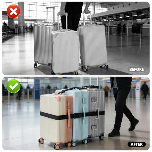 3 Packs Luggage Straps for Suitcases