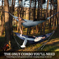 Combo x2 Hammocks with Stand for Outside & Tree Straps
