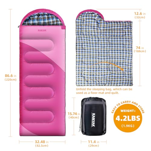 Pink Sleeping Bag with Carry Bag
