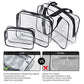 4Pcs Crystal Clear PVC Travel Toiletry Bag Kit for Women Men (4 Count)