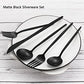 Matte Black Silverware Set (4 Count)