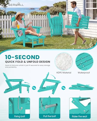 Folding Adjustable Adirondack Chair with Footrest