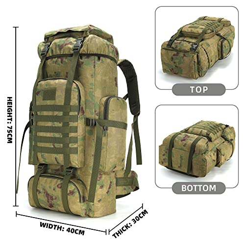 70L Camping Hiking Military Tactical Backpack Outdoor Water