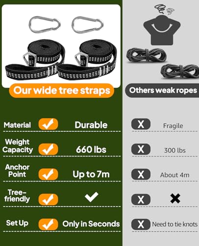 Cotton Blended Hammock for Stand 9.8ft x 4.9ft Holds Up to 660lbs