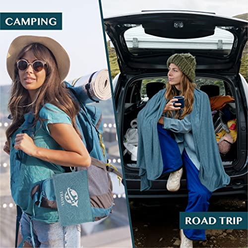 Travel Blanket Airplane Compact with Bag