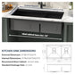 33 Inch Matte Black Double Bowl Kitchen Sinks