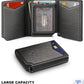 Men Slim Leather Wallet Metal Case Money Clip