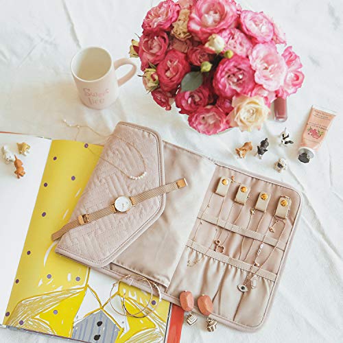 Travel Jewelry Organizer Roll Foldable Jewelry Case