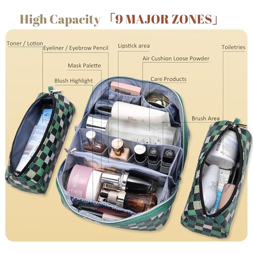 Travel Makeup Bag Organizer Cosmetic Bag (3 Count)