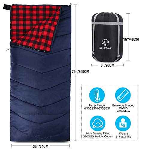 Cotton Flannel Sleeping Bag for Adults