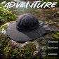 UPF 50+ Sun Hats for Men Women Wide Brim Fishing Hat with Neck Flap Summer Safari Beach Bucket UV Protection Cap for Hiking Gardening Black