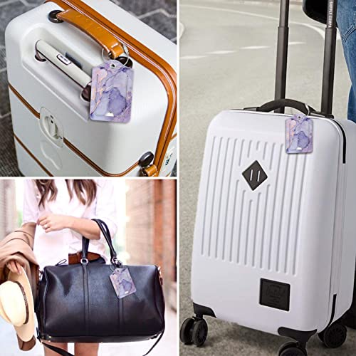 Luggage Tags Privacy Cover ID Label for Travel Bag Suitcase (2 Count)