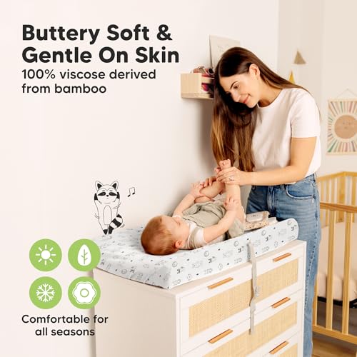 2 Pack Baby Changing Pad Cover for Girl (2 Count)