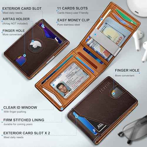Airtag Wallet for Men (11 Count)