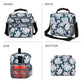 Double Layer Cooler Insulated Lunch Bag Adult Lunch Box Large Tote Bag for Men (Plum)
