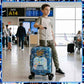 Kids Luggage Set Carry On Suitcase with U shaped Pillow Rolling Toddler Suitcase for Boys Travel Set Hardside Luggage with Spinner Wheels Airline Approved